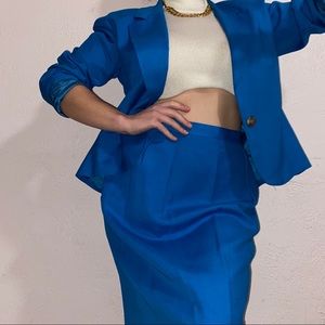 Vintage Dior Skirt and Blazer Suit set Petite Size 12